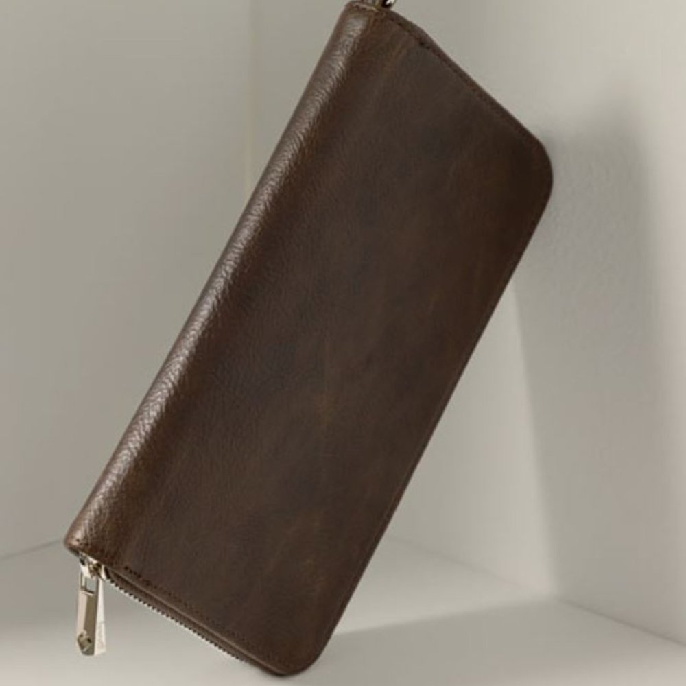 All About the Benjamins Wallet w/ Strap - Chestnut